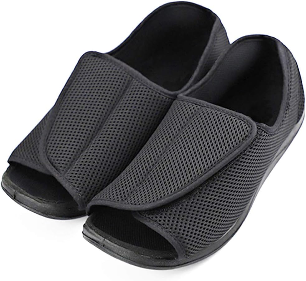 MEJORMENMen's Diabetic Shoes Swollen Feet Slippers Adjustable Strap Comfortable Orthopedic Wide Footwear Open Toe Sandals Easy On Off for Diabetic & Edema Elderly