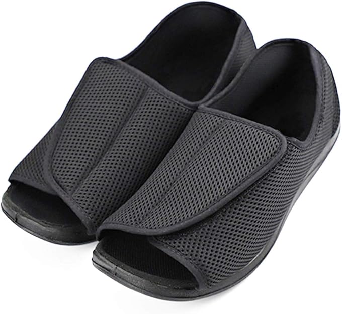 mens adjustable slippers for swollen feet