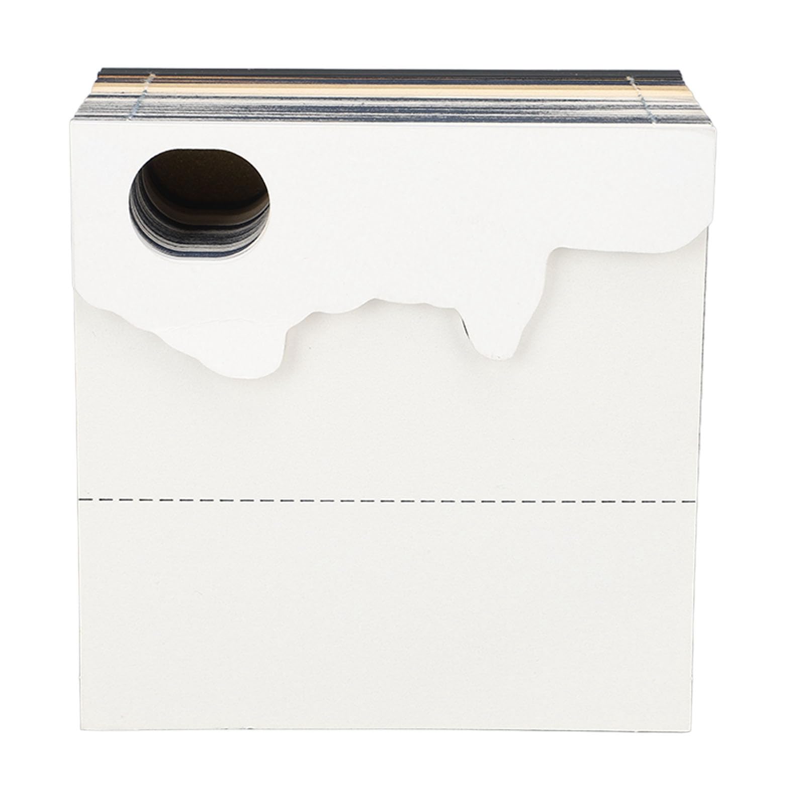 Time Piece Calendar, 2024 Desk Calendar Memo Pad with LED Lights, Creative 3D Art Calendar Notepad DIY Paper Carving Art Craft for Home, School, Office, Desktop Decoration