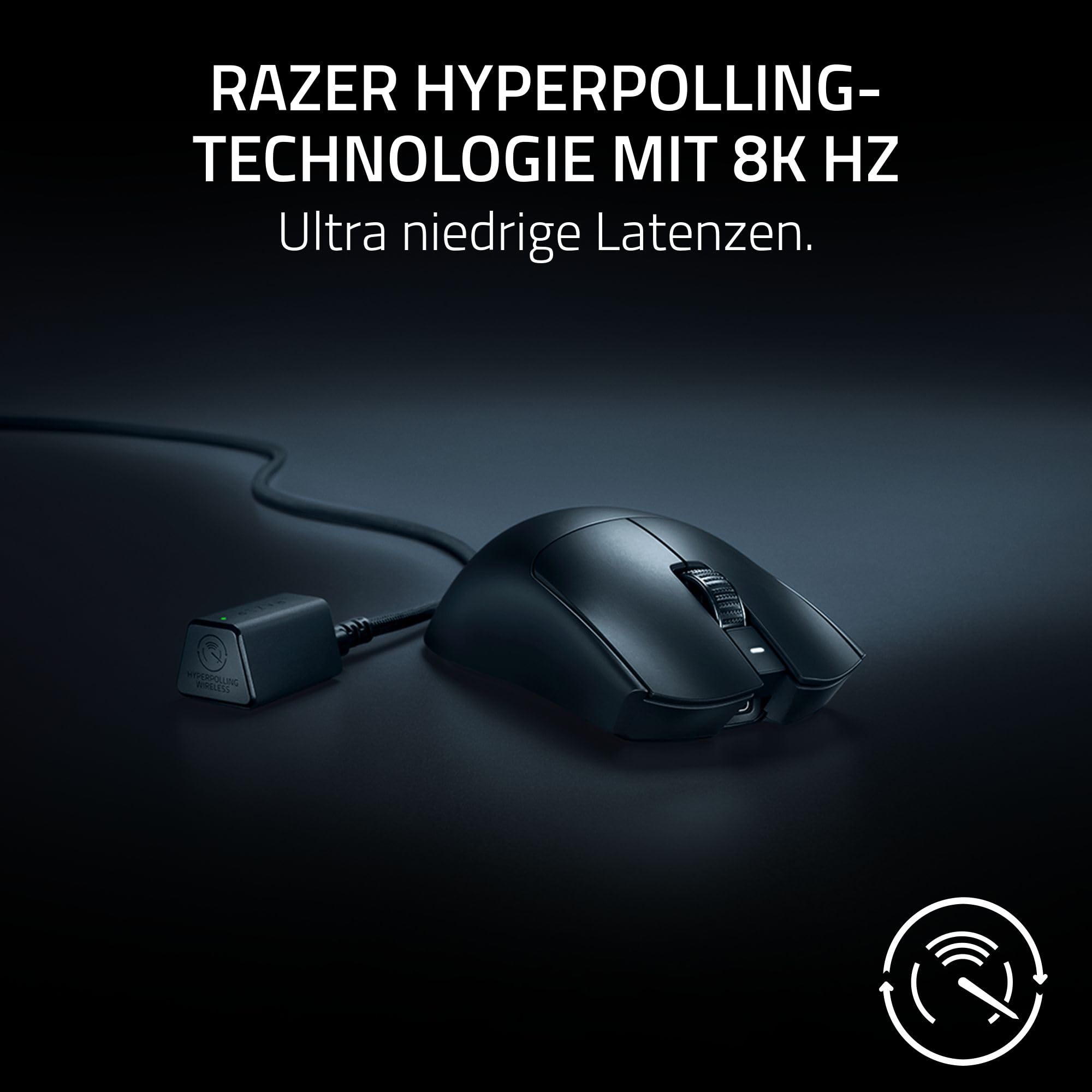 Razer Viper V3 Pro - Ultraleichte kabellose Esports Gaming-Maus (8K Hz HyperPolling, 54g leichtes Design, Focus Pro Sensor 35K DPI, HyperSpeed Wireless, 95 Stunden Akkulaufzeit) Schwarz 6