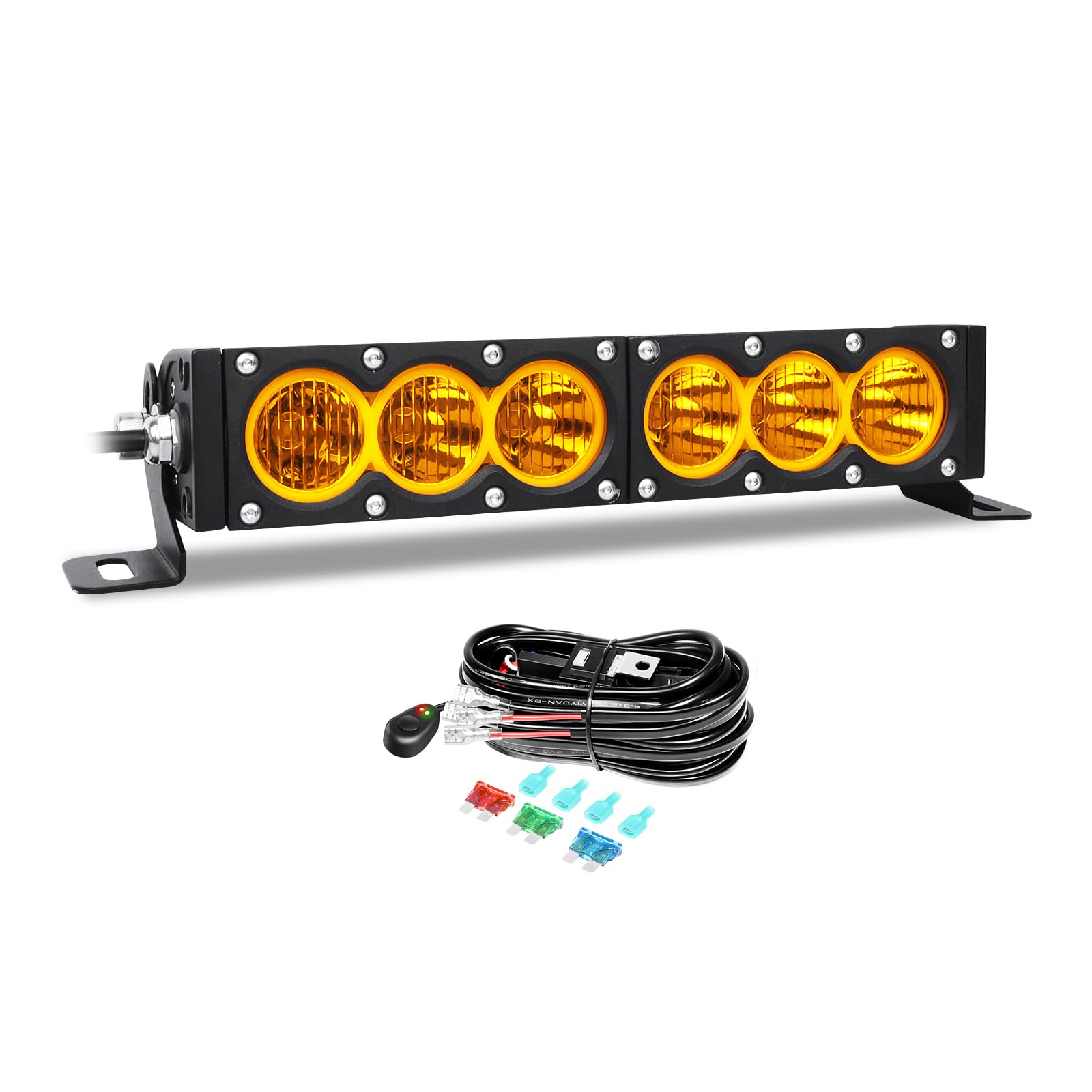 Photo 1 of ***PARTS ONLY***Willpower 12 inch Single Row Amber LED Light Bar 60W 4x4 Off Road Light Bar Flood Beam LED Work Light Truck UTV 4x4 Cars SUVs ATVs Boats Fog Driving Light with Wiring Harness kit