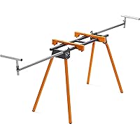 Bora Portamate PM-4000 - Heavy Duty Folding Miter Saw Stand with Quick Attach Tool Mounting Bars - Orange (44 x 10 x 6.5 inch
