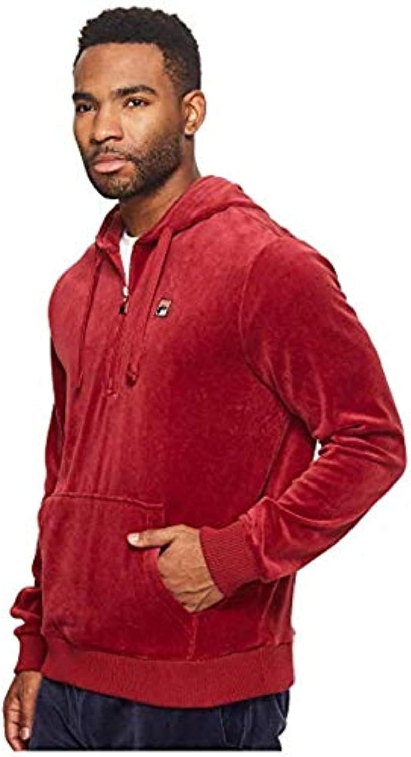 Red velour hoodie Clearance