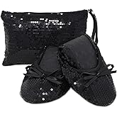 Silky Toes Women’s Foldable Ballet Flats - Portable Roll-Up Slippers for Purse, Travel, or Events - Comfortable Ballerina Shoes