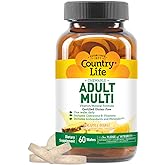 Country Life Adult Chewable Multivitamin with Coenzyme B-Vitamins, Antioxidants, Minerals, Pineapple-Orange Flavor - Supports Energy Metabolism and Immune Health, Gluten Free - 60 Wafers