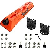 NCFAUTO 1.7 Gallon/ 6.5L Fluid Storage Container with Lockable Mounting Bracket Resistant Antistatic Leak-proof Transfer Tank Emergency Spare Storage Tank for Off-road Vehicles RVs SUV ATV Motorcycle, Orange