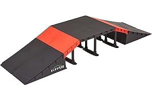 Elevate Outdoor Mini EZ-Link Skateboard Ramp Set with Slopes for Skateboards, Scooters, BMX Bikes, RC Cars