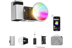 Zhiyun Molus X60 Combo 60W RGB Video Light,2700-6500K TLCI 98 HSI Mode Support PD Fast Charging Bluetooth App Control for Stu