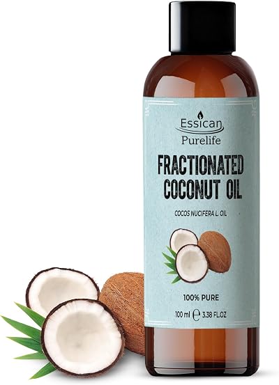 Essican Purelife Pure Coconut Oil Liquid 100ml Carrier Oil for Skin Hair