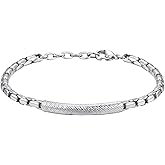 Feifuli Bracelets for Men, Link Chain Stainless Steel Bracelet for Men, Charm Jewelry for Birthday Annivesary Fathers Day Valentines, Dad Husband Boyfriend,Casual Trendy Cool Adjustable