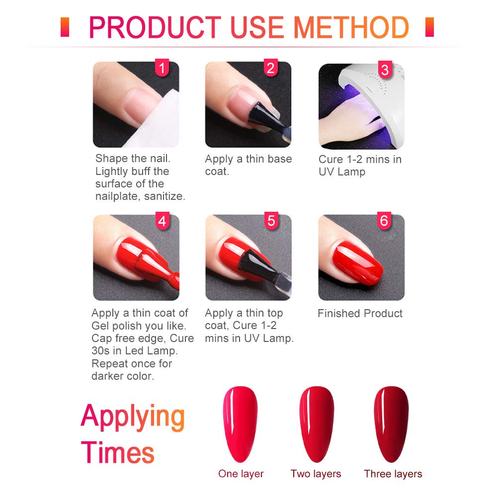 VENALISA Purple Gel Nail Polish, 12ml Purple Gel Polish Neon Dark Purple Color Soak Off UV LED Nail Gel Polish Nail Art Starter Manicure Salon DIY at Home, 0.43 OZ - Image 9