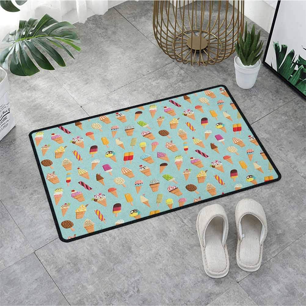 Telas Por Metros DEXI - Alfombras Para Puerta De Entrada, Antideslizante, Lavable, Absorbente, Resistente A La Suciedad En El Interior, Alfombra De Entrada De Perfil Bajo, 32 X 48 Pulgadas, Color Gris