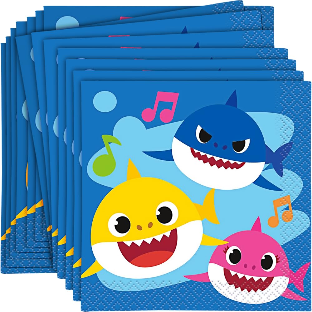 Baby Shark Beverage Napkins [16 per Pack]