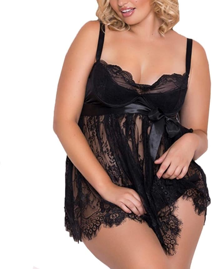 lencería para mujer gordita de encaje