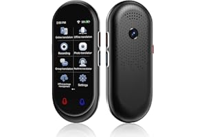 HASLED Language Translator Device, 2024 Upgraded Portable Translator Device with 137 Languages & 3" Touch Screen, Smart Voice Photo Translator Real Time, Offline Translation for Business Learning Travel