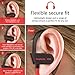 Bluetooth Headphones Wireless Earbuds Sport in-Ear IPX7 Sweatproof Earphones with Mic Super Sound Quality Bluetooth 4.1 ，8 Hours Play Time, Noise Cancelling Headsets Secure Fit Design Red