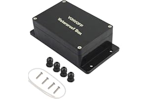 VONVOFF Electrical Box, Universal Junction Box,Dustproof Waterproof IP65 ABS Plastic Box,with Fixed Hole and 4pcs x M16 Cable Gland,7.8" x 4.7" x 2.9"/200 x 120 x 75mm,Black…