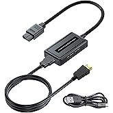 N64 to HDMI Adapter,Converter Adapter Supports 4:3/16:9 Aspect Ratio Switching Output,Compatible with Gamecube/N64/SNES/SFC Console,Converter with HDMI Cable and USB Cable