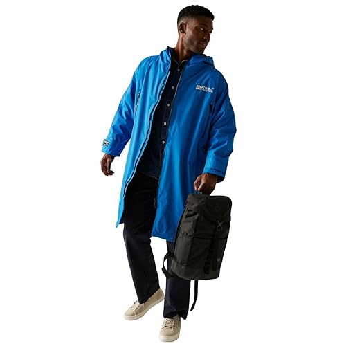 Regatta Unisex Adult Waterproof Robe Outdoor Lifestyle Robes, Borg Lined Changing Robe with Hood - Perfect for Outdoor Water Activities