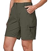 ChinFun Women's Stretch Cargo Shorts Lightweight Hiking Shorts Quick Dry Outdoor Shorts Water Resistant with 6 Pockets