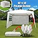 BenefitUSA EZ POP UP Wedding Party Tent 10'x10' Folding Gazebo Beach Canopy W/Carry Bag with sidewalls Side Panel