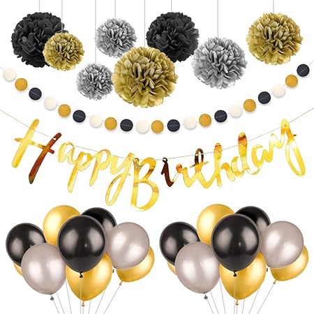 Amazon Co Jp Happy Birthdayバナーバルーン ブラック ゴールド 誕生日デコレーション 男の子 大人 メンズ 18歳 歳 30歳 50歳 60歳 70歳の誕生日に おもちゃ Amazon Co Jp Happy Birthdayバナーバルーン ブラック ゴールド 誕生日デコレーション 男の子 大人 メンズ 18歳 歳 30歳 50歳 60歳 70歳の誕生日に おもちゃ