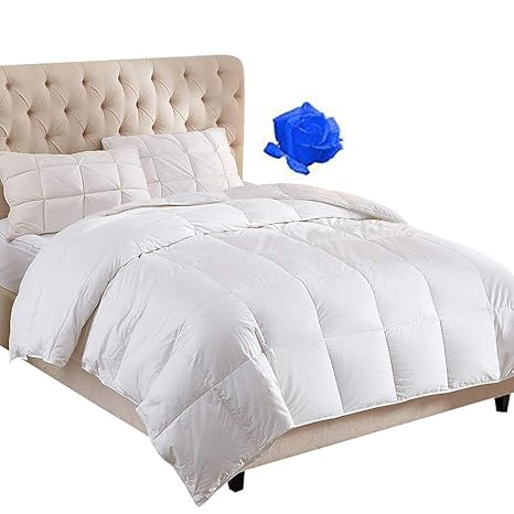 Whatsbedding 100 Cotton Down Comforter White Goose Duck Down And
