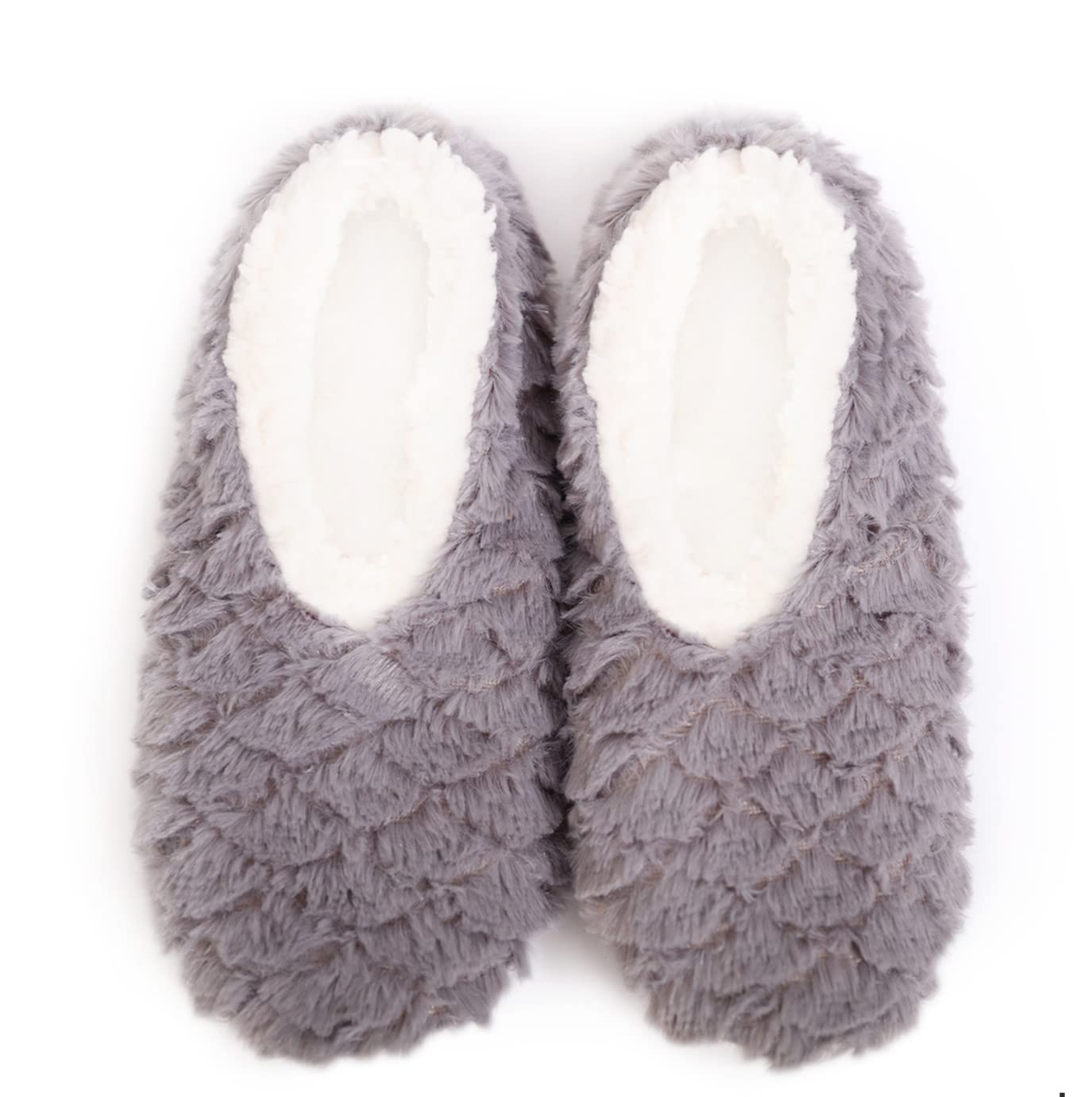 Splosh Women's Grey Petal Slippers - Small adult petal slippers with an elegant grey design to keep you comfy in soft, fluffy ladies slippers. Soft sole slippers for women that are anti-slip!