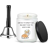 Newtay 2 Pcs Funny Get Well Gift for Women Men Post Surgery Recovery Gift Include Hand Call Bell and Lavender Scented Candle Cheer up Present for Women Men Friend