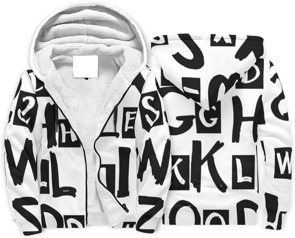 3D Graphic Printed Full-Zip Fleece Hoodie with Pocket for Father