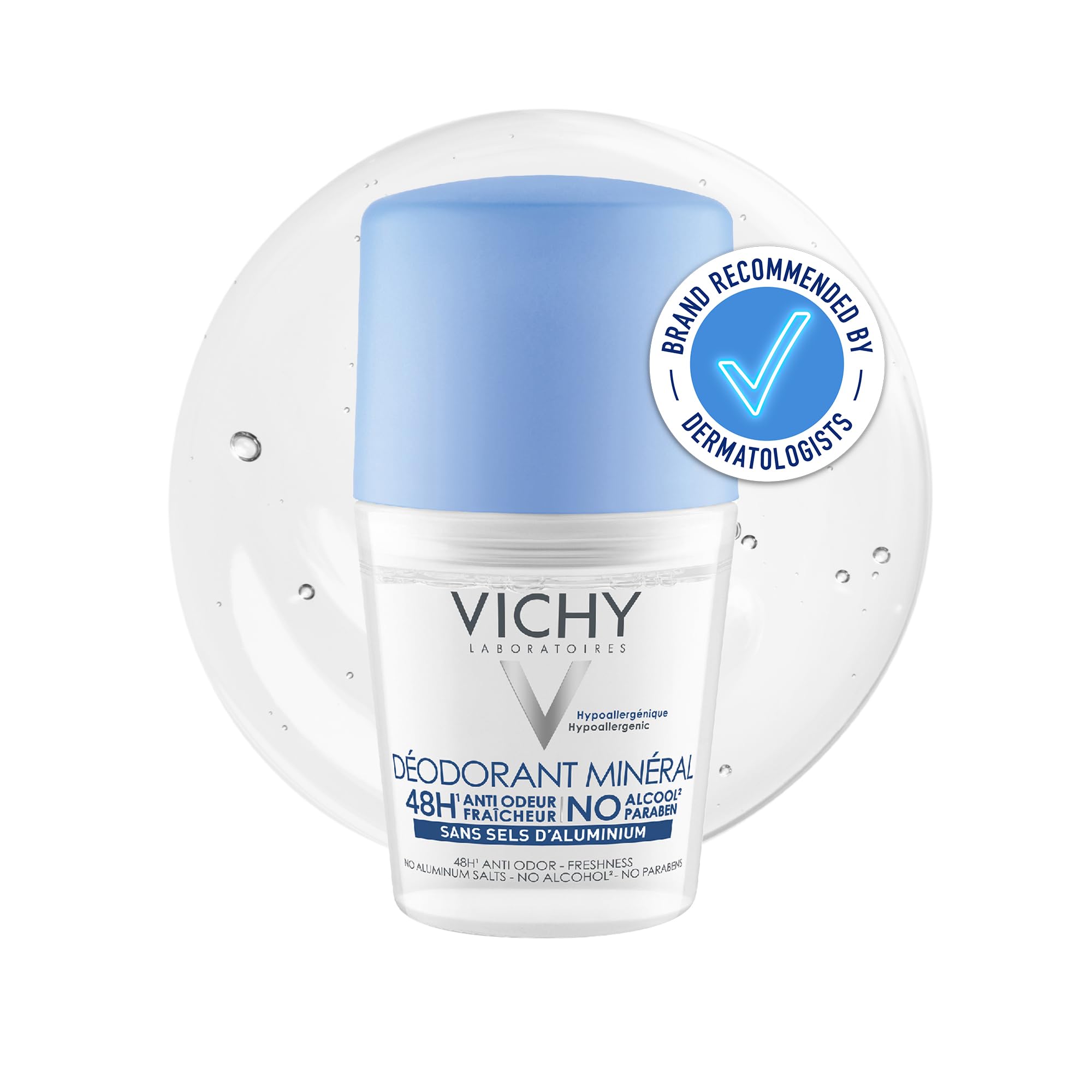 Vichy 48HR Mineral Roll-On Deodorant for Sensitive Skin 50ml