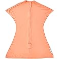 SleepingBaby EverSoft Zipadee-Zip Transitional Swaddle Sack, Viscose from Bamboo, Wearable Blanket with 2-Way Zipper - Peach Fuzz, L