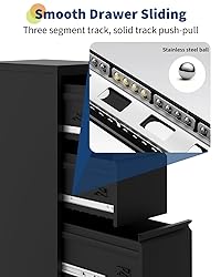 GarveeHome 3-Drawer Metal File Cabinet with