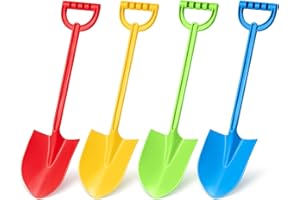 Dsmile 4PCS Beach Sand Shovels for Kids,15 inch Travel Beach Toys Colorful Shovel for Kids Outdoor Digging,Play Sandbox Toys