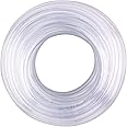 DERNORD PVC Tubing 5/16"ID X 7/16"OD Flexible Clear Vinyl Hose 25 Feet for Food Grade