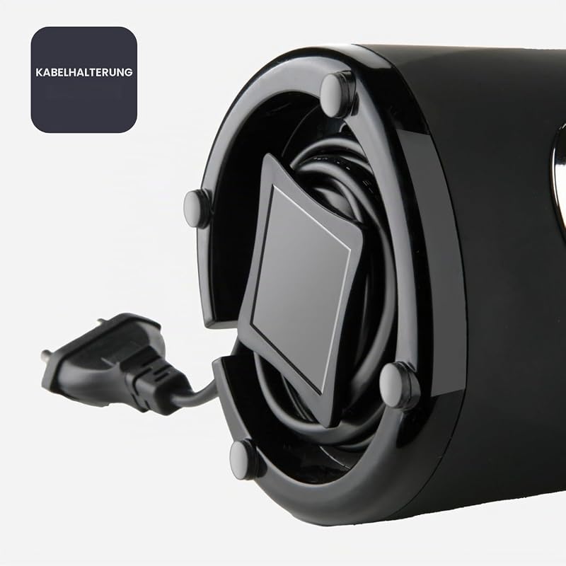 - Elektrische Kaffeemühle 150W | Edelstahlklingen | 50g Kapazität | Sicherheitsverschluss | Kabelaufbewahrung | Rutschfeste Füße | Kompakt und Elegant | Ideal für Kaffee und Gewürze