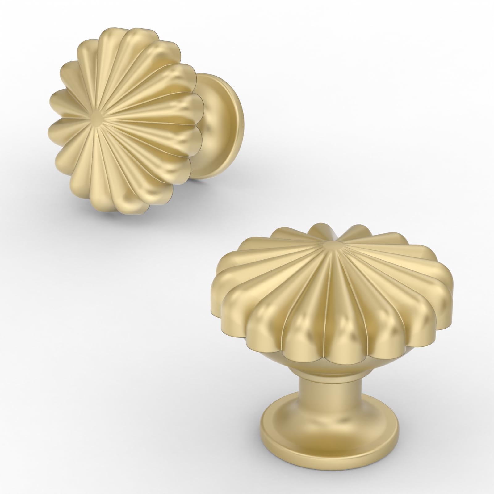 Photo 1 of Asidrama 10 Pack Brushed Gold Kitchen Cabinet Knobs - Dresser & Drawer Knobs - Zinc Cabinet Hardware