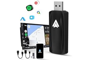 MSXTTLY Android Auto Wireless Adapter for Car Android auto Small Car Dongle for OEM Wired Car Model 2017+ Play Plug USB C to A, USB A Extension Cable, 90 Degree USB A Adapter, 3 Adapters, U2A-AIR
