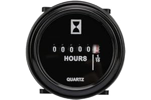SH1 Quartz Electronic Fully Sealed Timer, 6V80V AC DC Universal Hour Meter with, for Construction Machinery Agricultural Mach