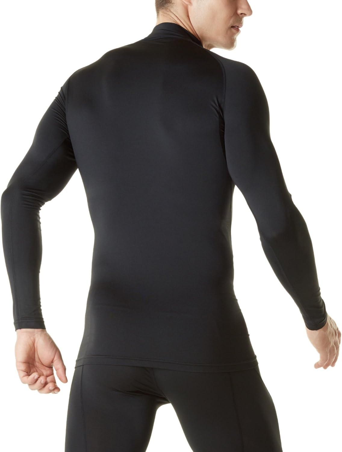 TSLA 1 or 2 Pack Men's Thermal Long Sleeve Compression Shirts, Mock/Turtleneck Winter Sports Running Base Layer Top: Clothing