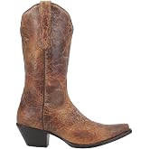 Dan Post Womens Colleen Snip Toe Pull On Casual Boots Mid Calf Low Heel 1-2" - Brown