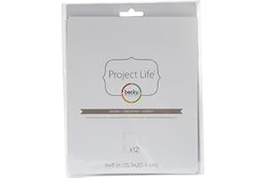 Becky Higgins Page Protectors for Scrapbooking,White 6 by 8-Inch