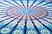Folkulture Oceanic Aura Round Beach Blanket or Bohemian Mandala Tapestry, Circle Yoga Mat for Meditation, Hippie Tablecloth, Mandala Rug or Boho Home Decor - 72 Inches, Blue