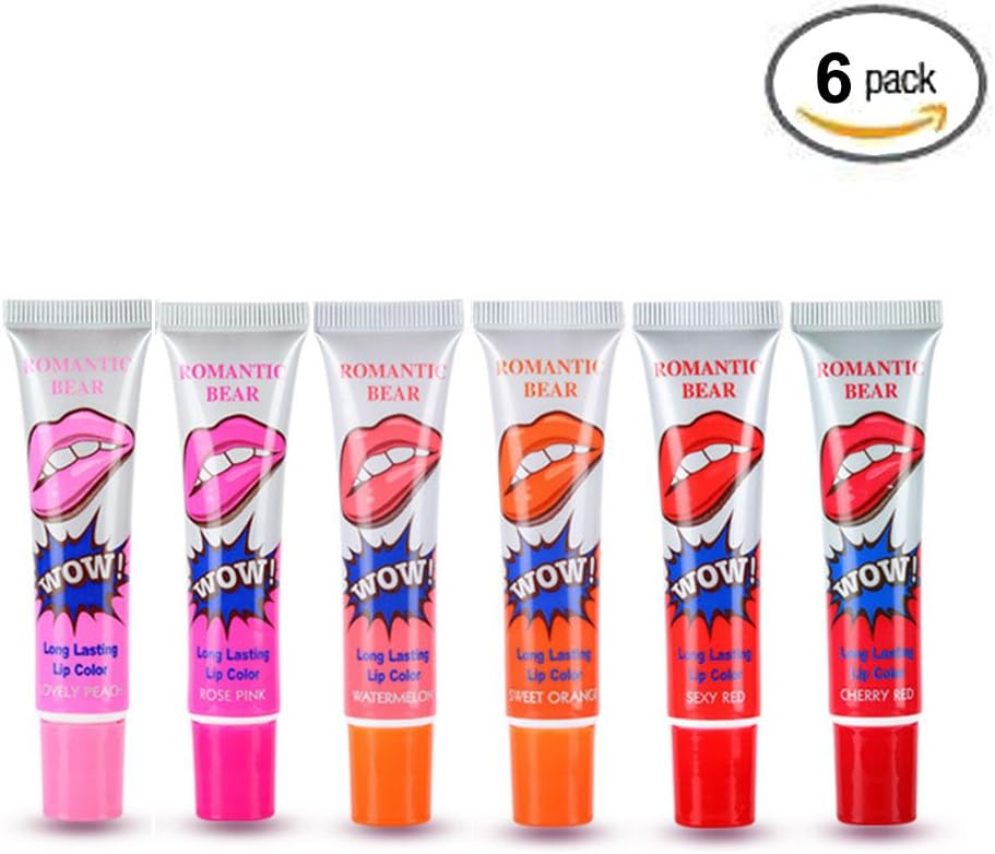 Matte Tear Pull Lipstick Magic Long Lasting Makeup Tatto Lip Mask 6 Pack by BOYON