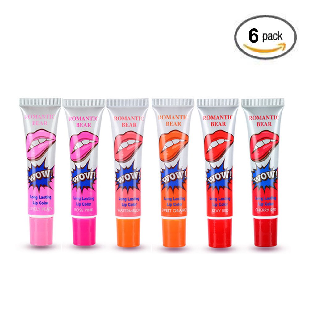 Matte Tear Pull Lipstick Magic Long Lasting Makeup Tatto Lip Mask 6 Pack by BOYON