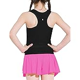 Hvididan Girls Tank Tops Racerback Crewneck Sleeveless Athletic Quick Dry Shirts Workout Yoga 5-14 Years