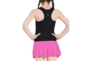 Hvididan Girls Tank Tops Racerback Crewneck Sleeveless Athletic Quick Dry Shirts Workout Yoga 5-14 Years