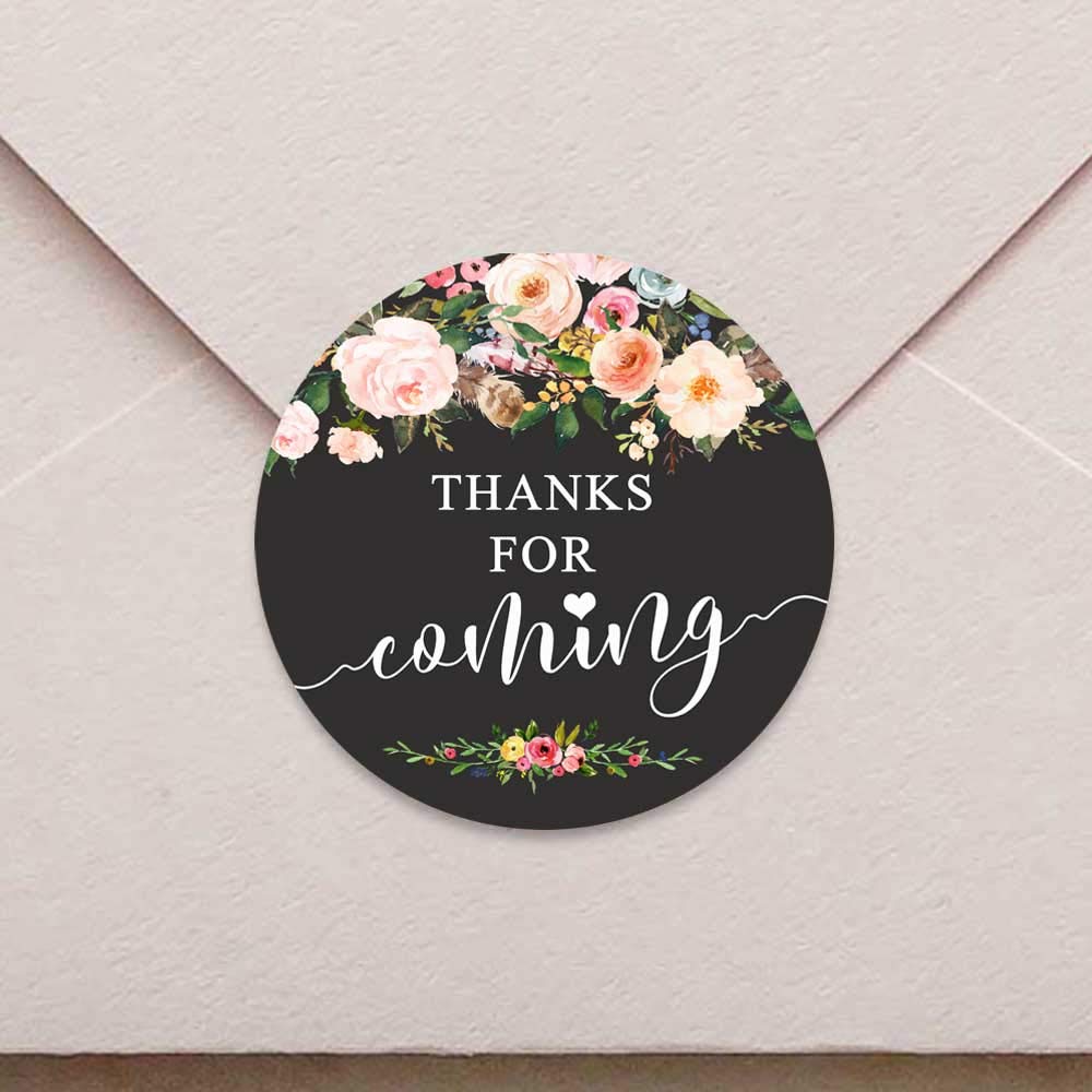 thank you for coming to our wedding stickers