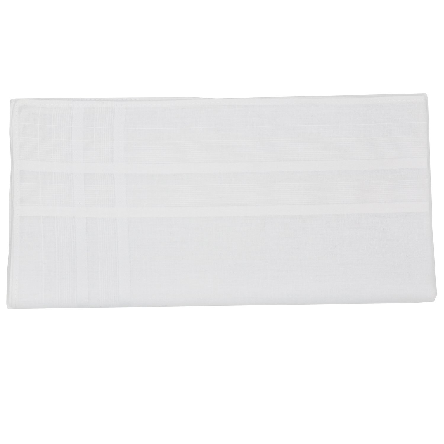 EyreLife 17.5 x 17.5 Inch Men\'s Handkerchiefs 100% Cotton White Hankies, 10 Pack