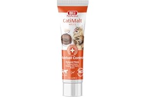 Bio PetActive CatiMalt Plus Hairball Remedy for Cats | All Natural Treats for Relief and Reduce Hairball | Furball Control Creamy Gel | Soft Paste – 3.38 oz